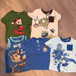 Disney and Paw Patrol Kids T-Shirts bundle boy 18m